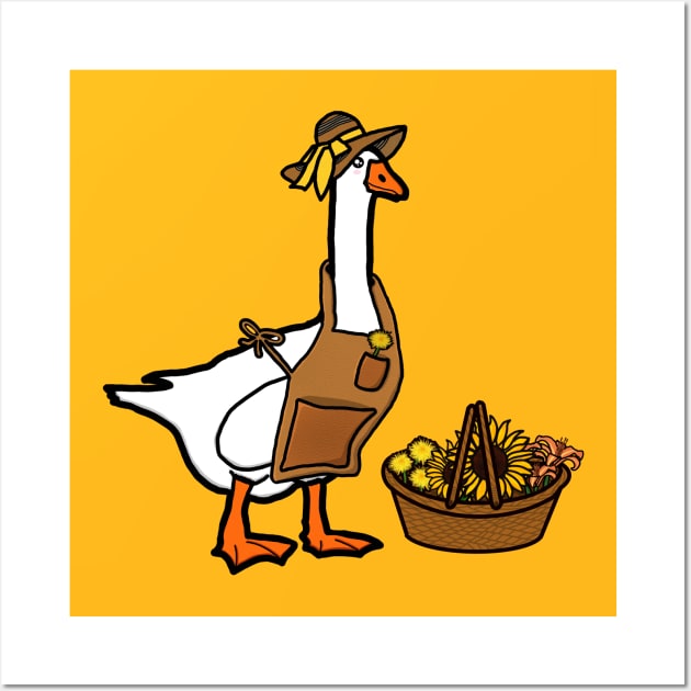 Me-Goose-Tah Homestead Gardener Florist Sunflower Lily Dandelion Cottagecore Wall Art by GraviTeeGraphics